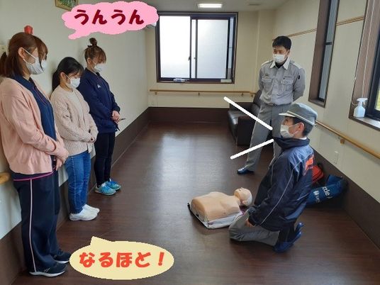 救命訓練実施の様子