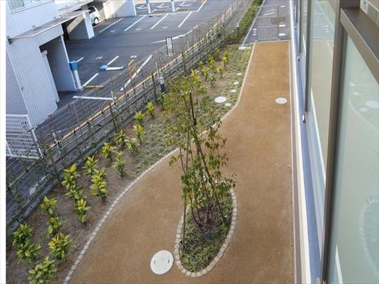 庭園の遊歩道