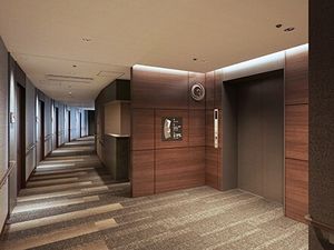 清潔な廊下とエレベーター