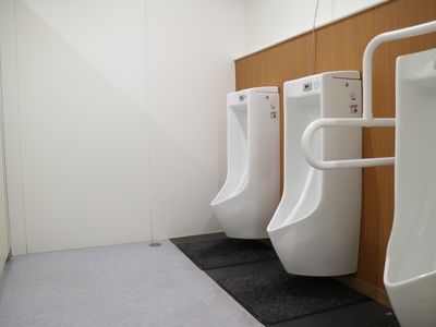 清潔な手すり付きトイレ
