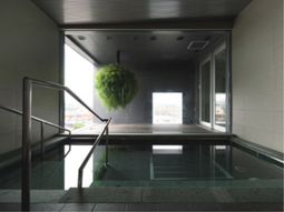 明るい室内のプール