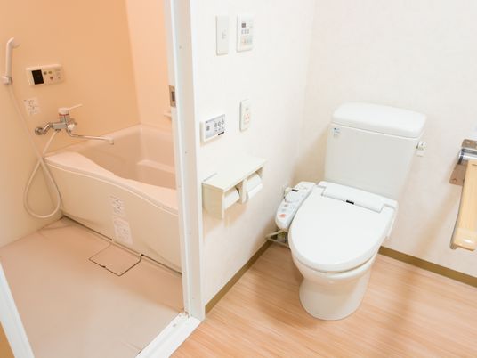 バリアフリーのトイレと浴室