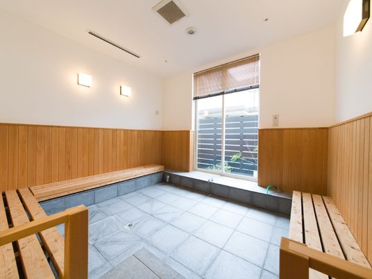 中庭の安らぎ空間