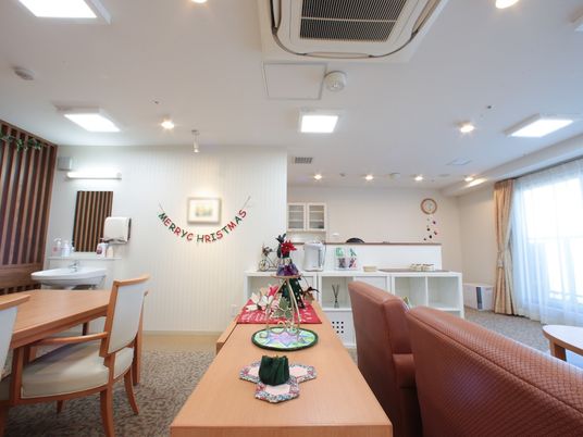 クリスマス装飾の共用スペース