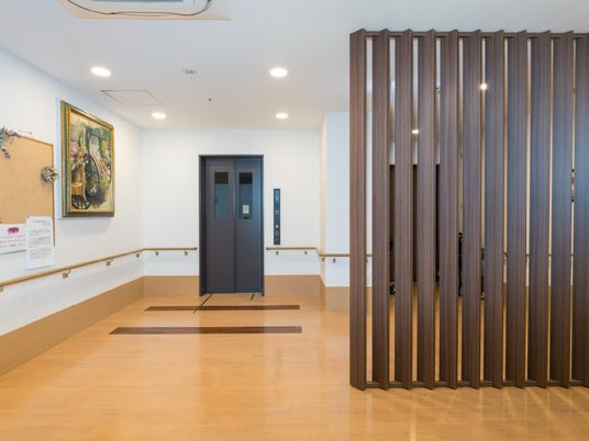 清潔な廊下とエレベーター