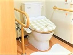 手すり付きの清潔なトイレ