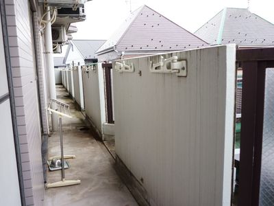 バルコニーの通路の様子