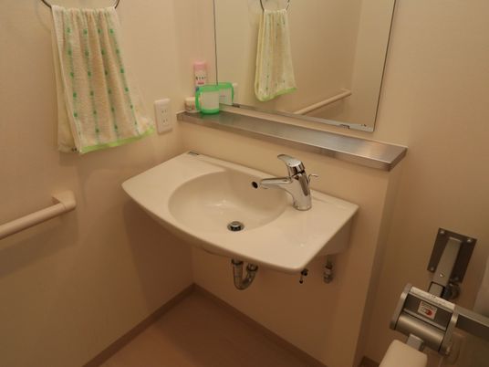 清潔な洗面台の様子