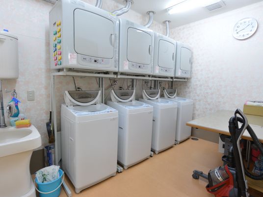 清潔な洗濯スペース