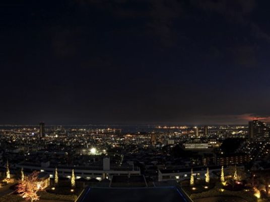 夜景の見えるテラス