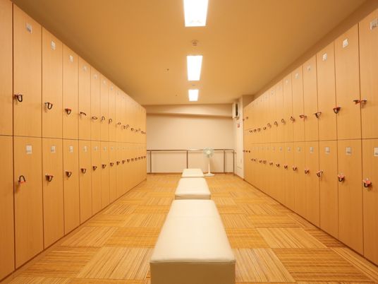 清潔感のある更衣室