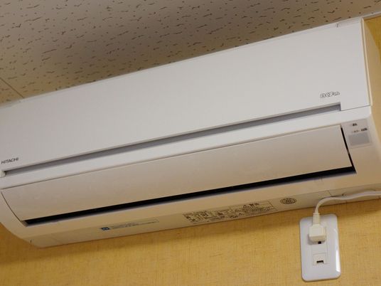 エアコンのクローズアップ