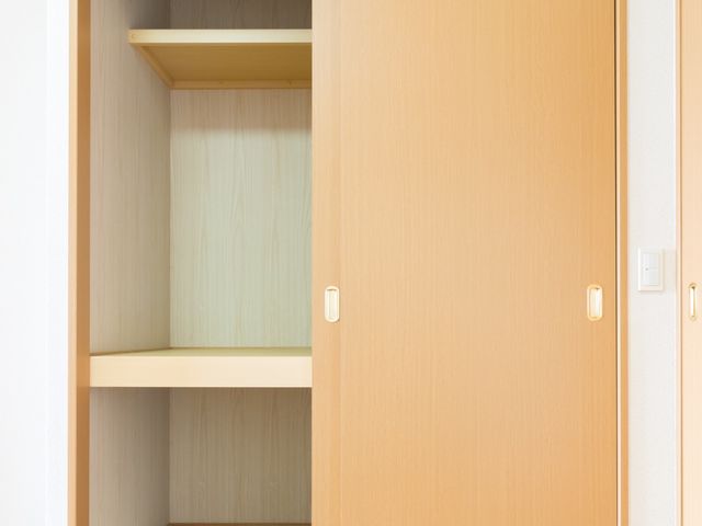 整ったクローゼットの一部 押入れ 広々とした収納スペースが確保され、きちんと整理されたクローゼットが見受けられます。秩序だった生活空間を提供しています。