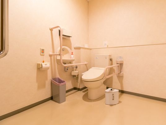 バリアフリー設計のトイレ