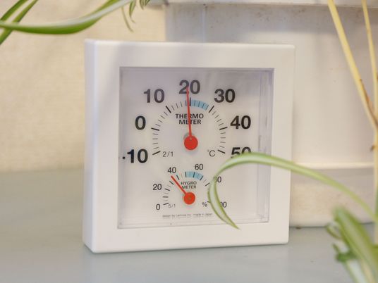 室内温湿度を示す計器