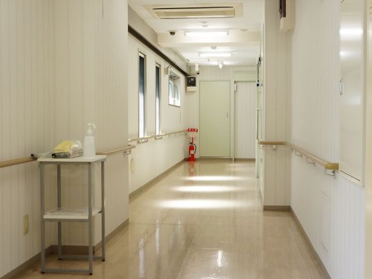 清潔な廊下の一望