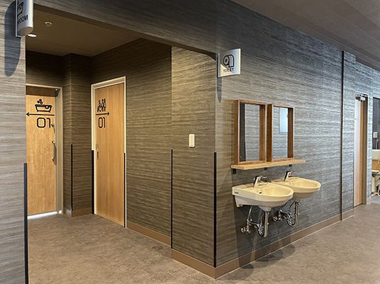 清潔感のあるトイレエリア
