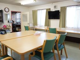 共有スペースの明るい一角