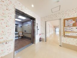 明るい廊下と掲示物