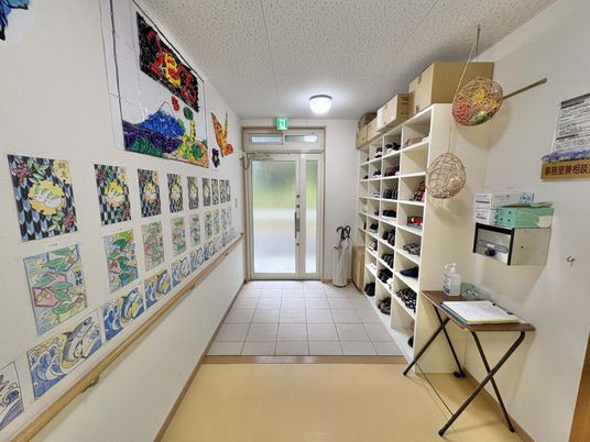 趣味活動の廊下