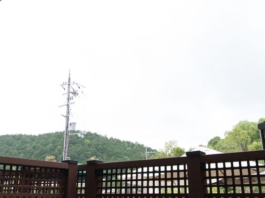 自然に囲まれたバルコニー