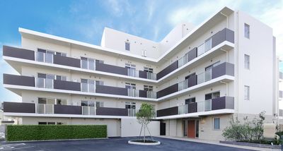 清潔感ある白い建物外観