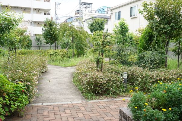 緑豊かな中庭