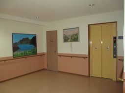 廊下に飾られた絵画