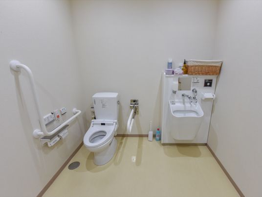 バリアフリー設計のトイレ