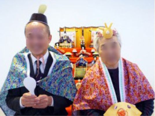 節分行事を楽しむ高齢者
