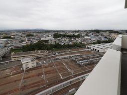 広い視野のバルコニー景色