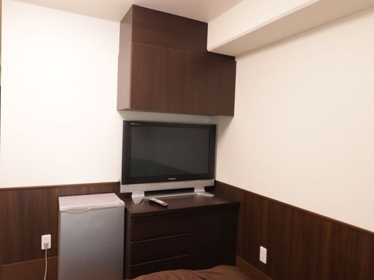 居室内のテレビと冷蔵庫