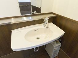 清潔な洗面台のアップ