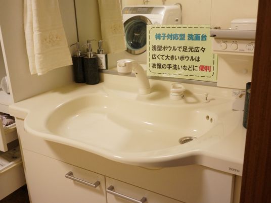 キレイな洗面台とミラー