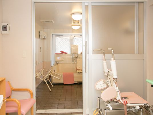 清潔感のある浴室入口