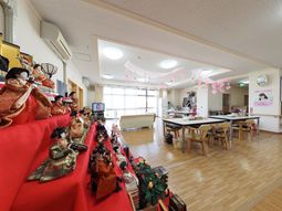祭りの人形と共有スペース