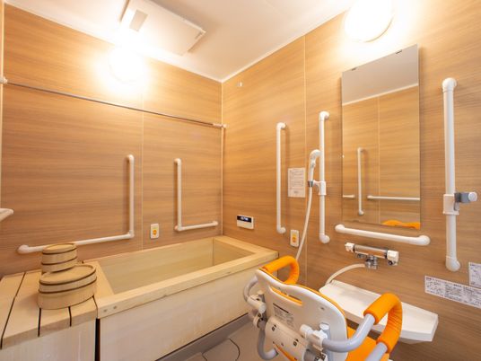 バリアフリーの充実浴室