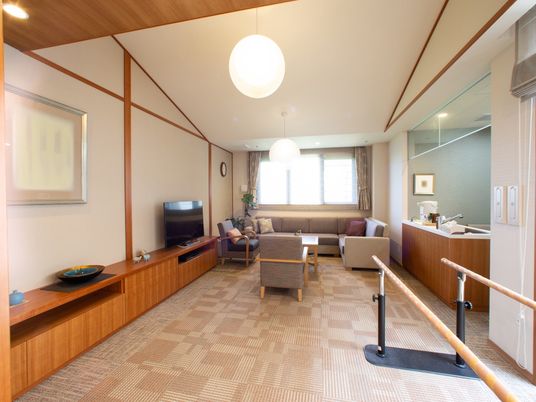 明るい和洋室のリビング