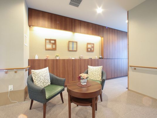 暖かみのある待合室