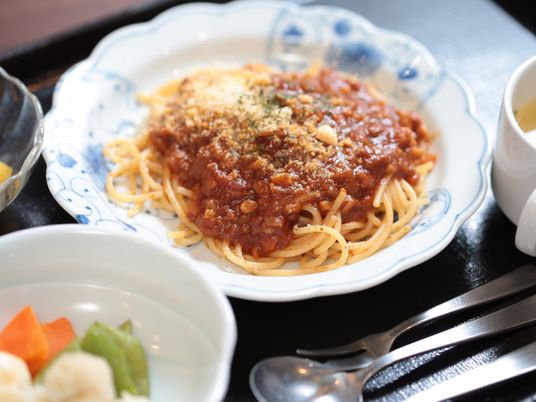 手作りミートソースのスパゲティ
