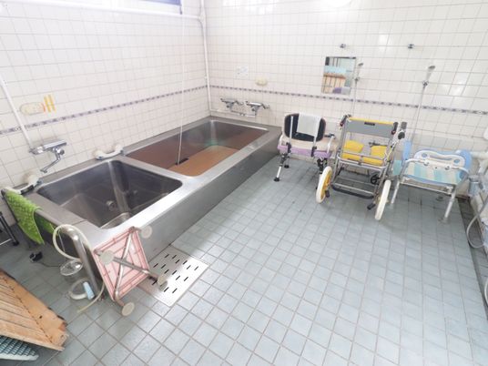 清潔な浴室の一角