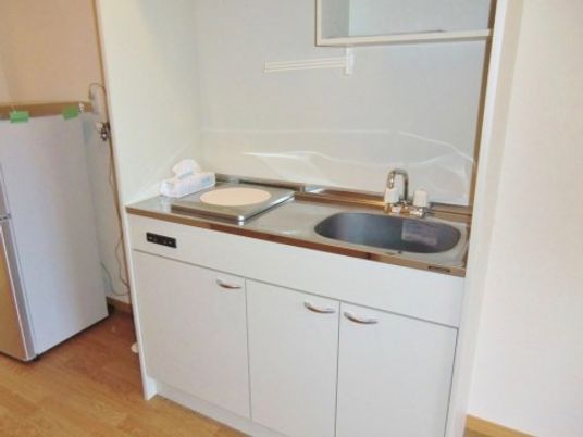 清潔な居室のキッチン