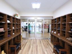 整理整頓された靴置場