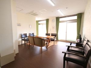  共用リビングの一角 