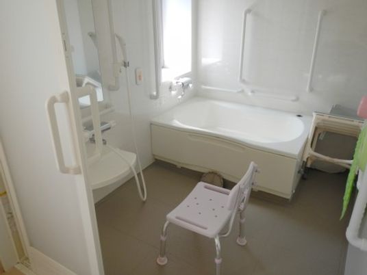 清潔なバリアフリー浴室