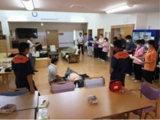 救急救命訓練の様子