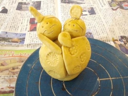 親子彫刻の置物