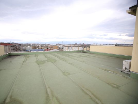 広がる眺望の屋上テラス