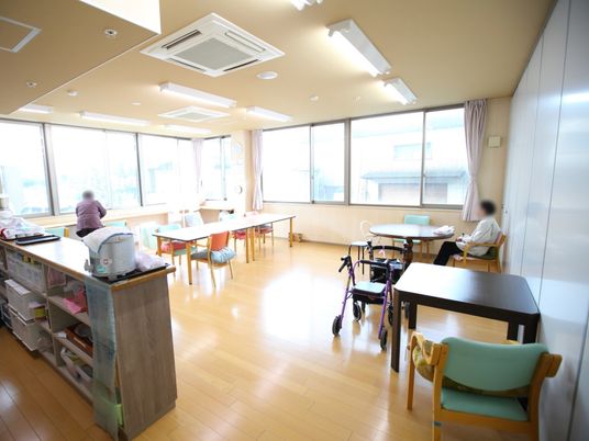 明るい共用スペース