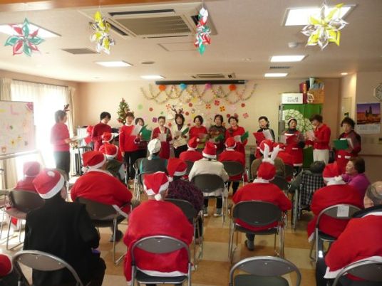 クリスマスイベントのリビング